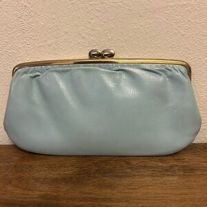 Vintage Lady Buxton Clutch Bag Baby Blue 1950s